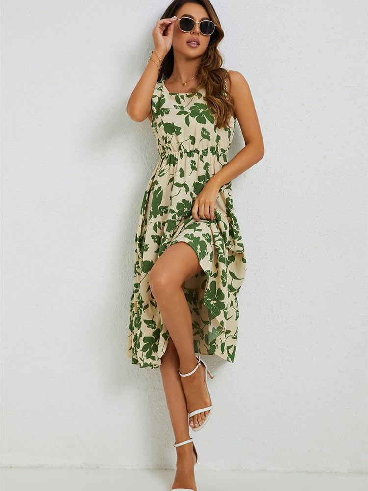 Airine - Robe Midi à Fleurs - Coupe Élégante - Femmes