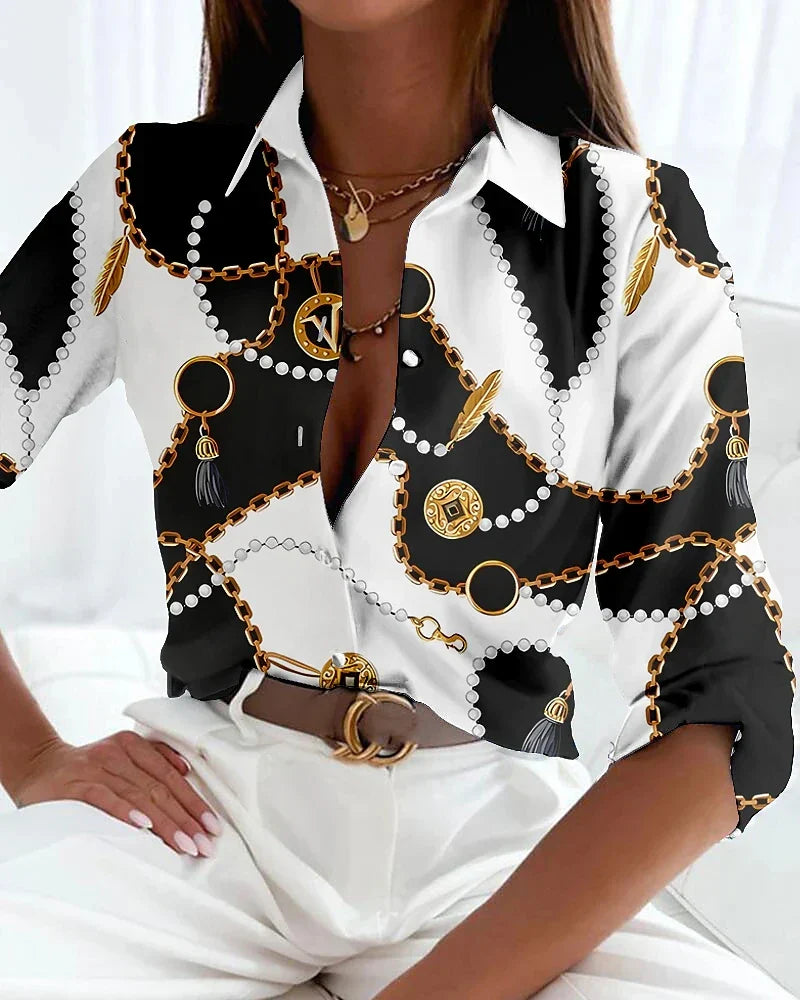 Viola | Blouse avec imprimé moderne