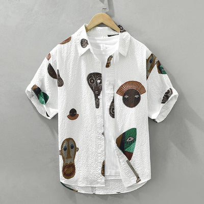 George - Chemise Imprimée Créative - Élégant - Hommes