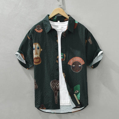 George - Chemise Imprimée Créative - Élégant - Hommes