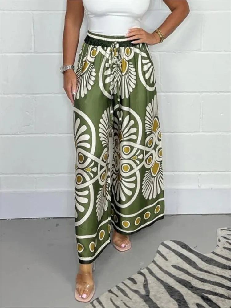 Casandra | Pantalon Boho élégant avec jambes larges