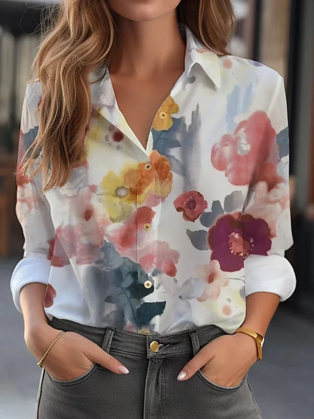 Regine | Blouse élégante avec imprimé floral