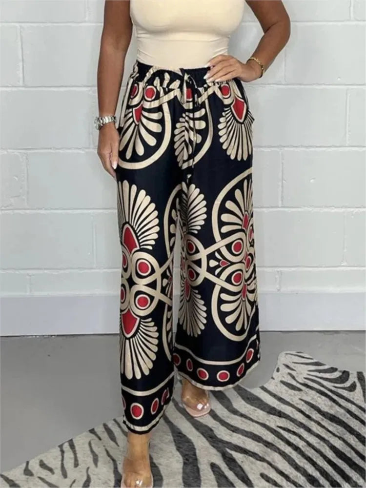 Casandra | Pantalon Boho élégant avec jambes larges