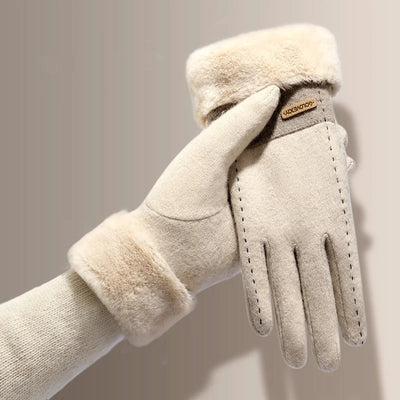 Juliette – Gants Élastiques En Peluche Chaude, Doux Et Pratiques