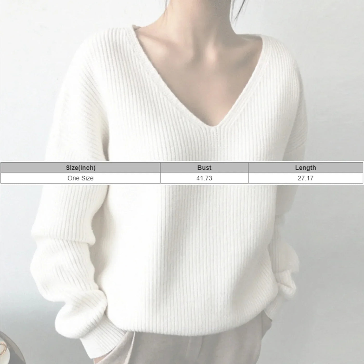 Ariane - Pull Oversize À Manches Longues Et Col En V Profond