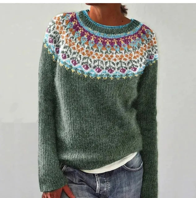 Sylvie - Pull automne vintage femme