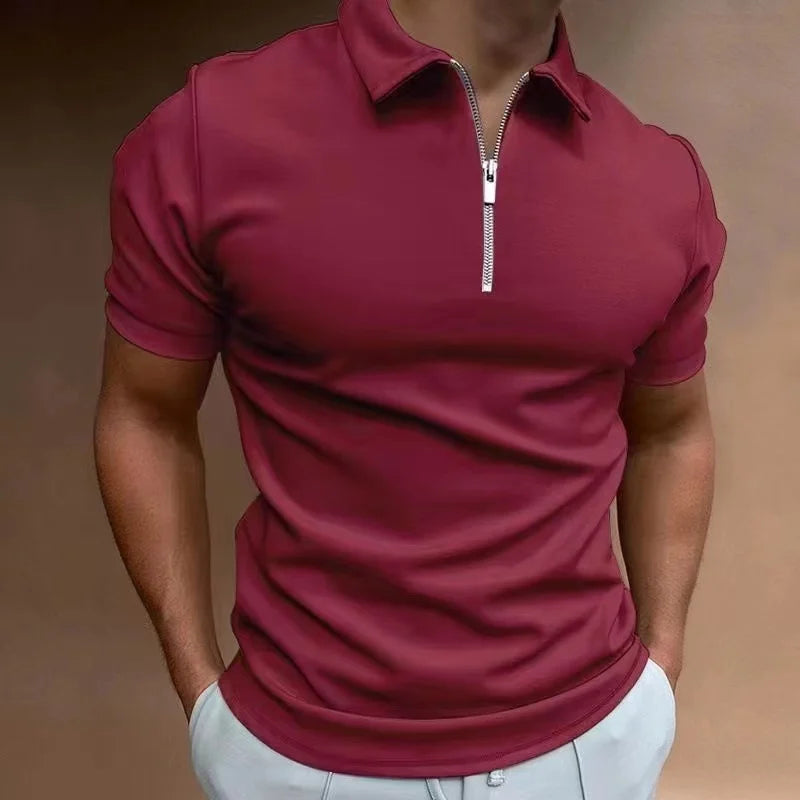 Philip - Polo Halfzip - Confort Moderne - Hommes