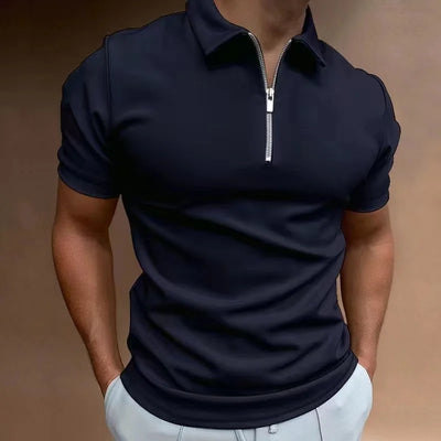 Philip - Polo Halfzip - Confort Moderne - Hommes