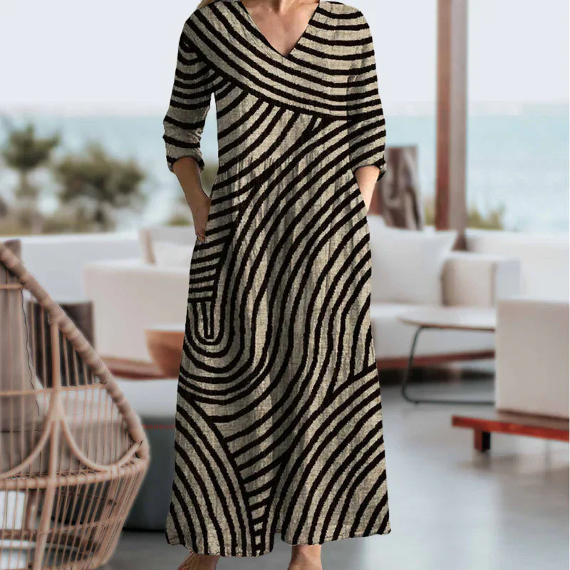 Kyla | Robe maxi vintage à rayures