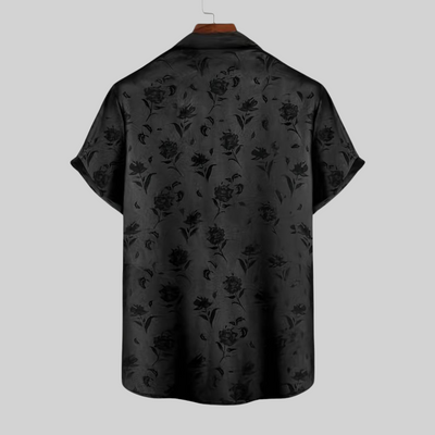 Vance - Chemise en Satin à Fleurs - Style Luxueux - Hommes