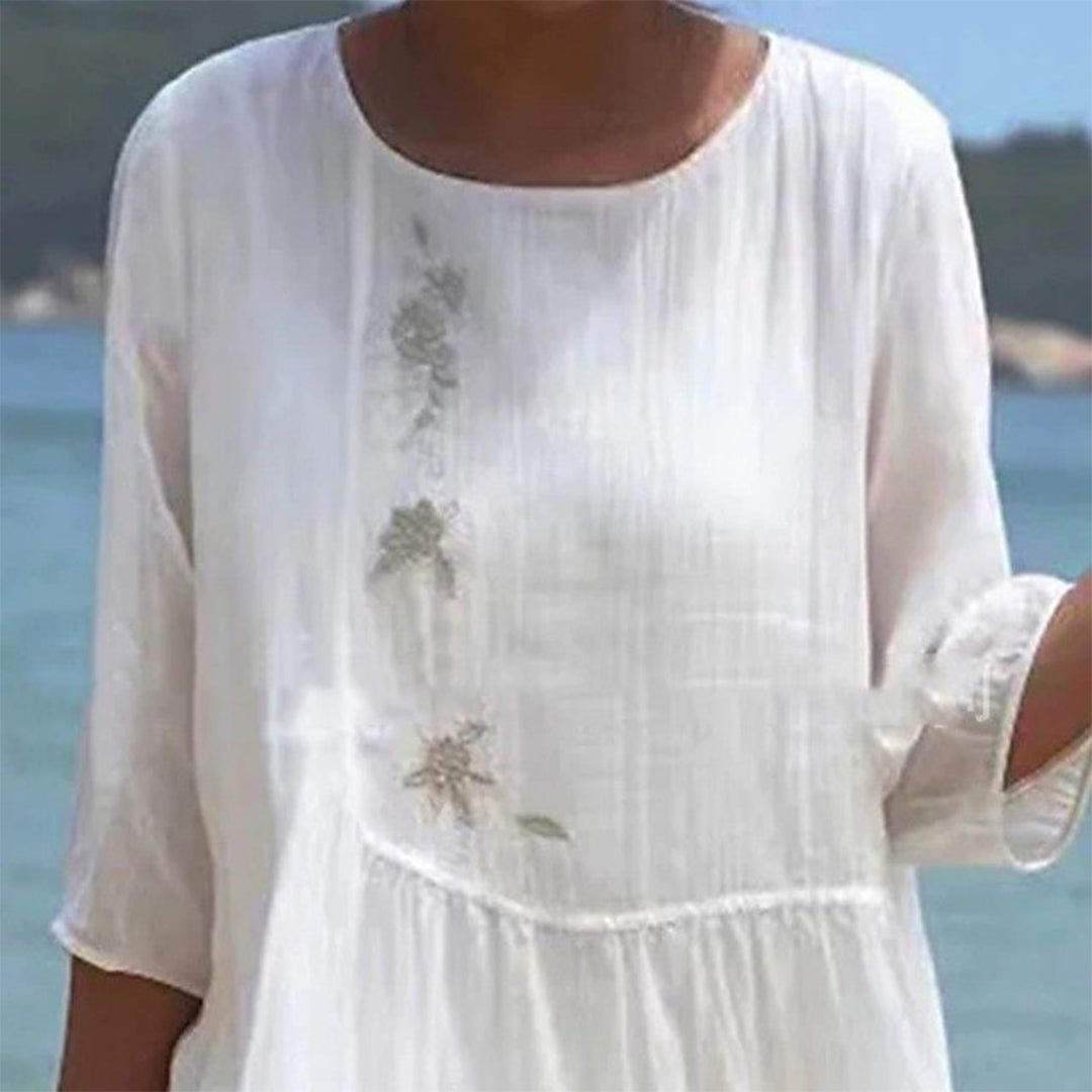 Célestine - Robe D'Été Blanche Avec Coupe Fluide Et Allure Romantique
