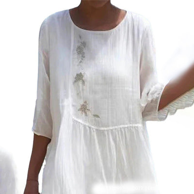 Célestine - Robe D'Été Blanche Avec Coupe Fluide Et Allure Romantique