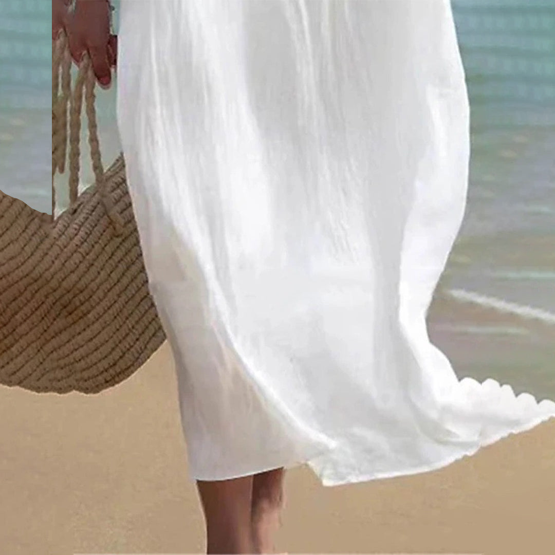 Célestine - Robe D'Été Blanche Avec Coupe Fluide Et Allure Romantique