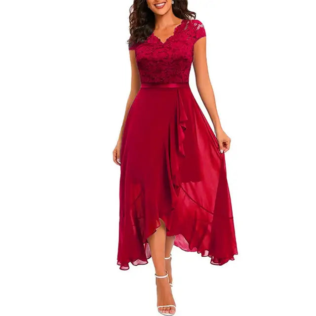 Mathilde - Robe De Soirée En Dentelle Avec Finition Luxueuse