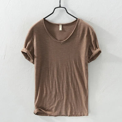 Johan - T-shirt col V - Intemporel - Hommes