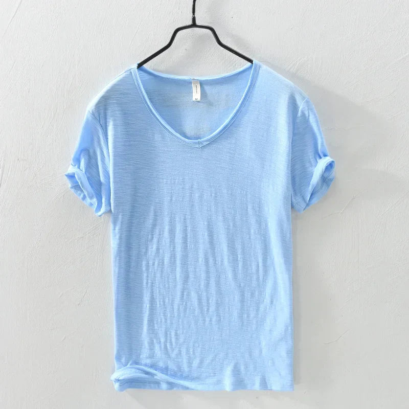 Johan - T-shirt col V - Intemporel - Hommes