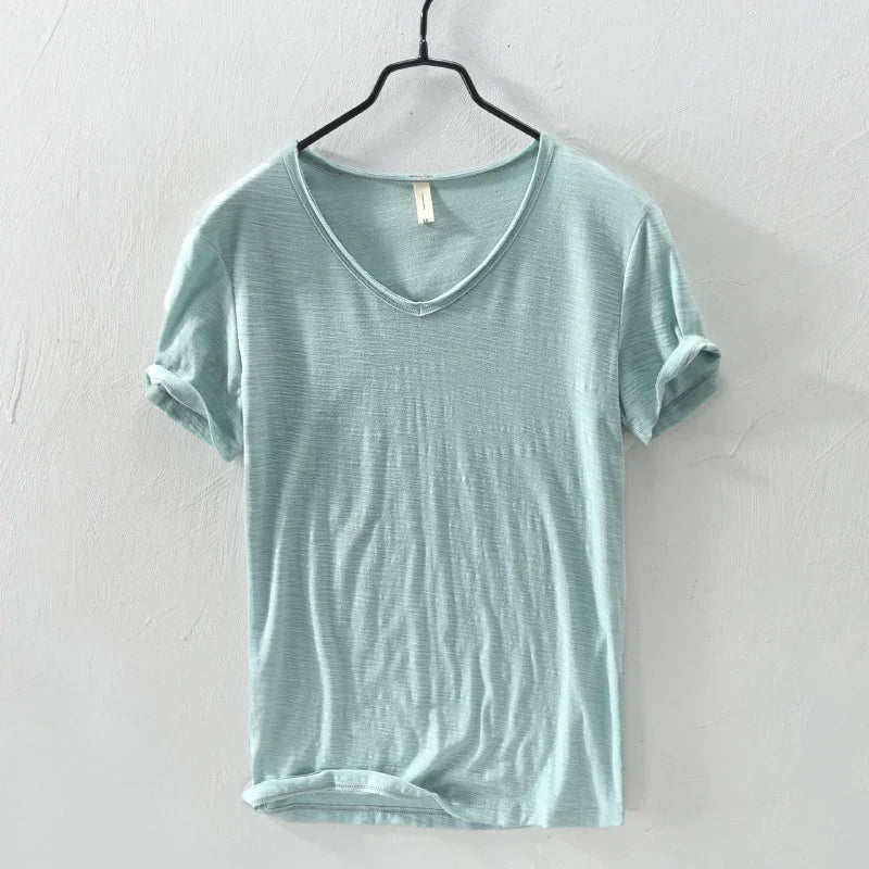 Johan - T-shirt col V - Intemporel - Hommes