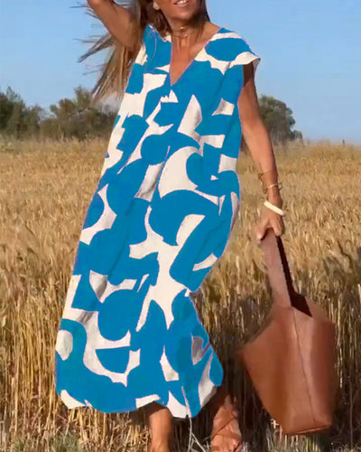 Camille - Robe Avec Imprimé Et Col En V