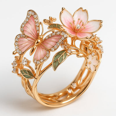 Bague Zirkonia Papillon Natur Ljus