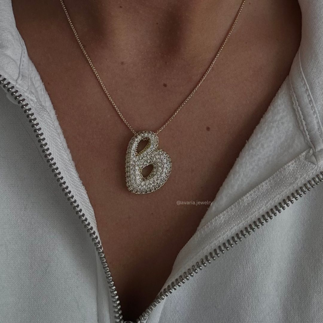 Collier Initiale Diamant – Bubble