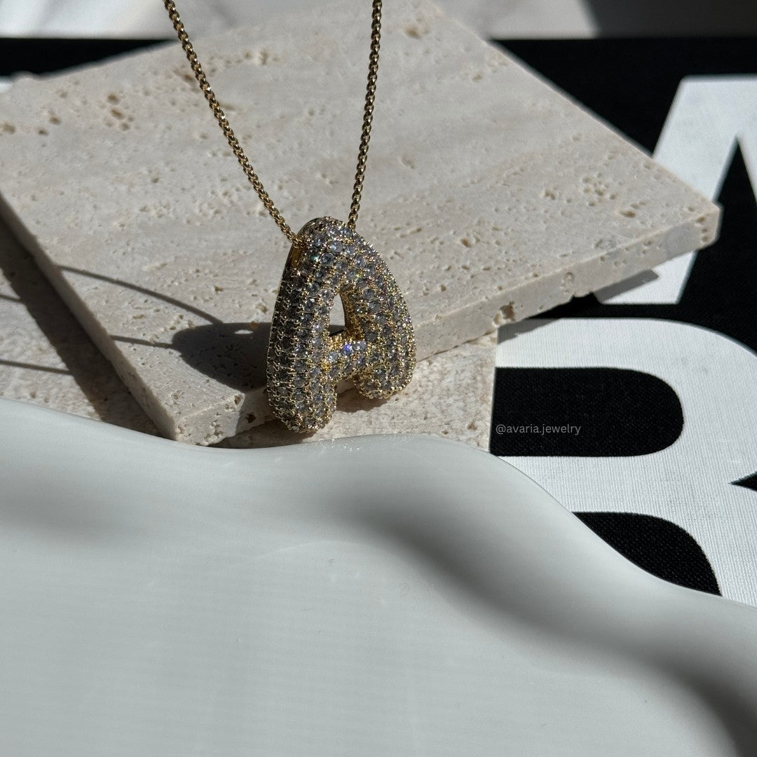 Collier Initiale Diamant – Bubble