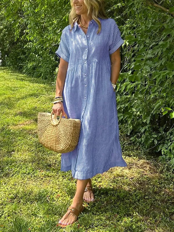 VITTORIA – Robe Chemise Élégante Décontractée