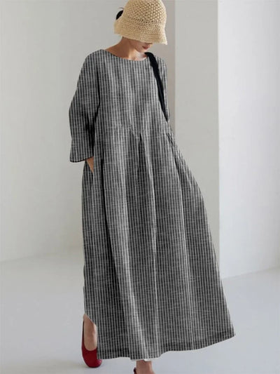OLIVIA™ - ROBE DE CASIER VINTAGE GESTRIPTES
