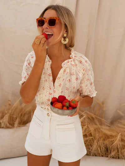 ELINA™ | LA BLOUSE FLEURS