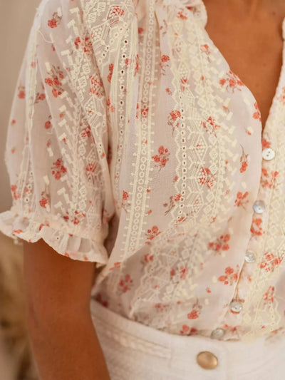 ELINA™ | LA BLOUSE FLEURS