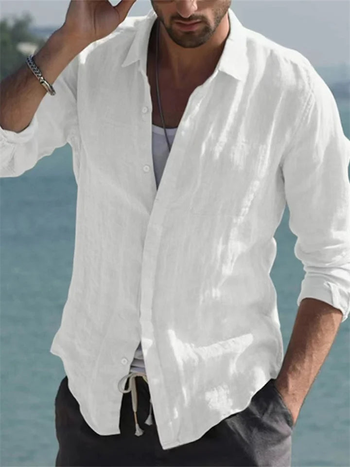 David - Chemise en Lin - Intemporel - Homme
