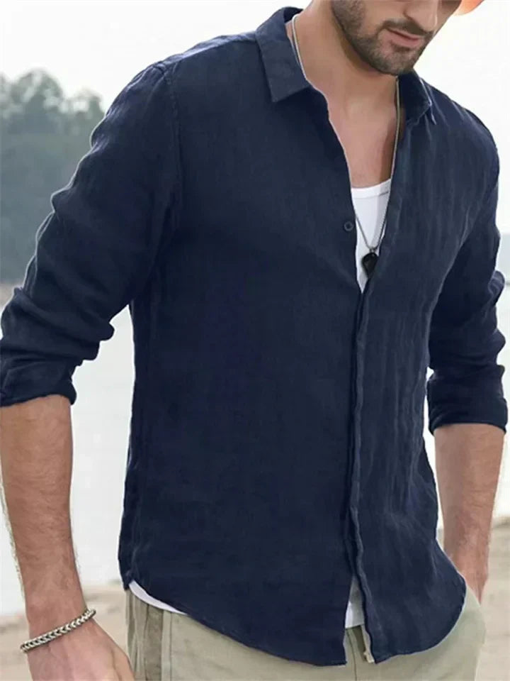 David - Chemise en Lin - Intemporel - Homme