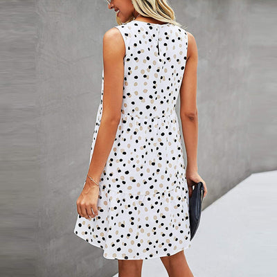 Mieka - Robe à pois ludique - Sans manches et en A - Femmes