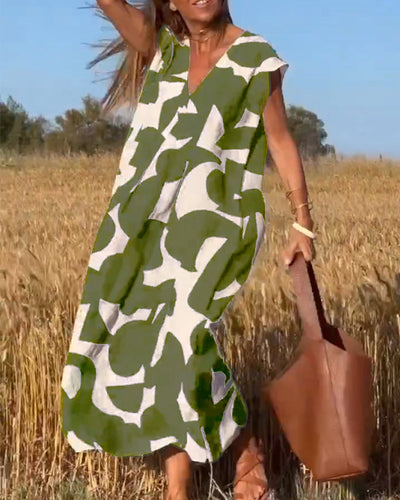 Camille - Robe Avec Imprimé Et Col En V
