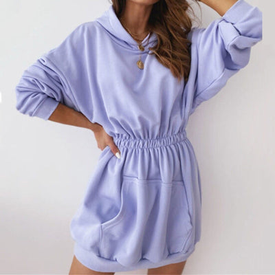 Lotte - Robe Mini à Capuche - Casual Chic Avec Capuche - Femmes