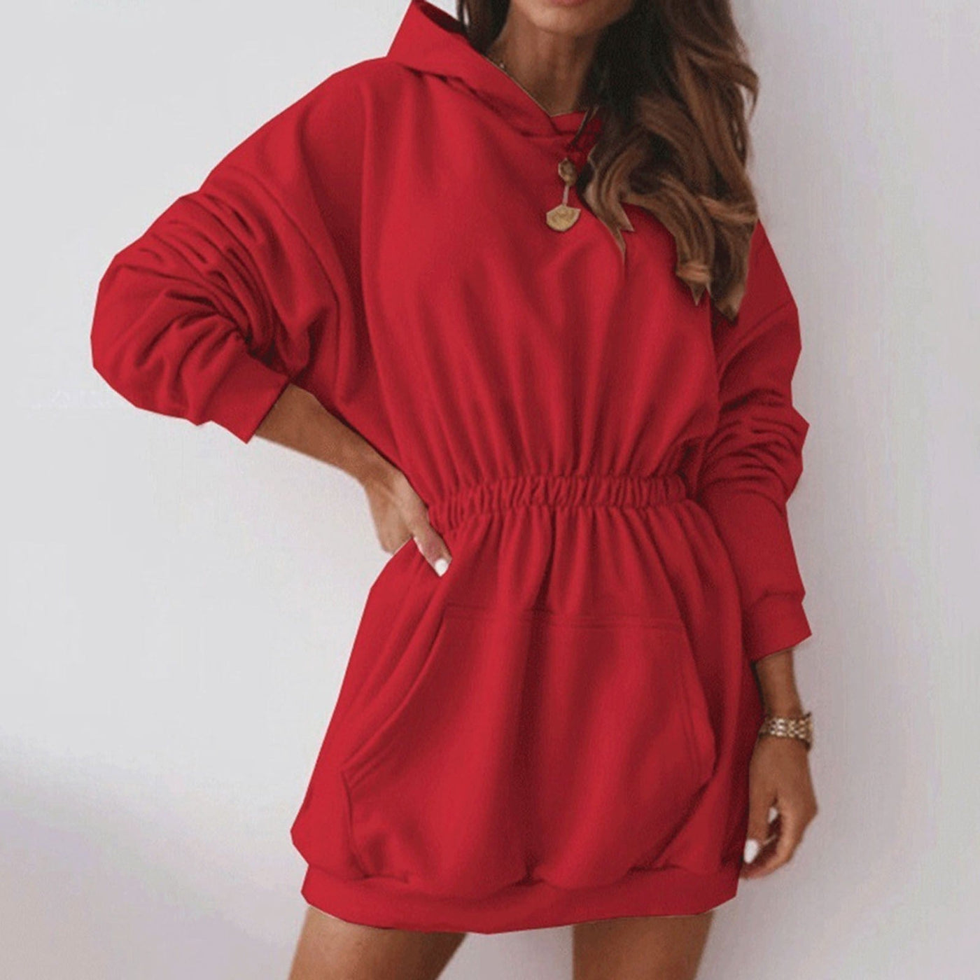 Lotte - Robe Mini à Capuche - Casual Chic Avec Capuche - Femmes