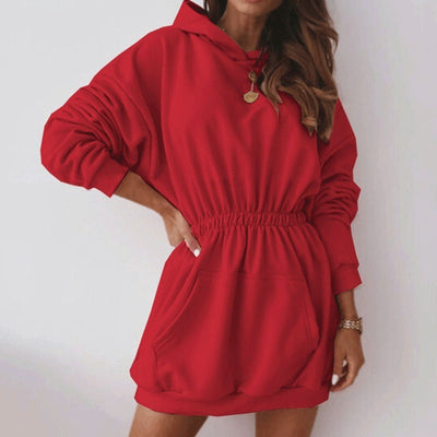 Lotte - Robe Mini à Capuche - Casual Chic Avec Capuche - Femmes