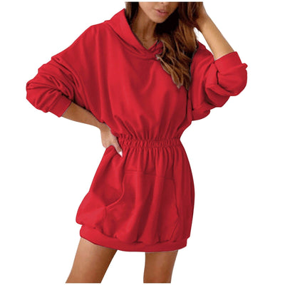 Lotte - Robe Mini à Capuche - Casual Chic Avec Capuche - Femmes
