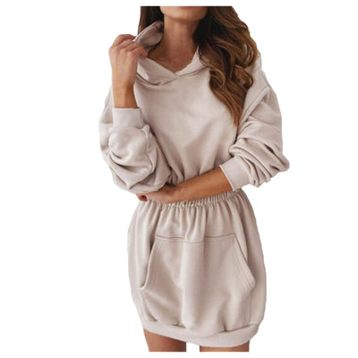 Lotte - Robe Mini à Capuche - Casual Chic Avec Capuche - Femmes