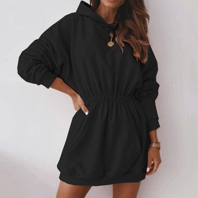 Lotte - Robe Mini à Capuche - Casual Chic Avec Capuche - Femmes