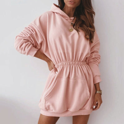 Lotte - Robe Mini à Capuche - Casual Chic Avec Capuche - Femmes