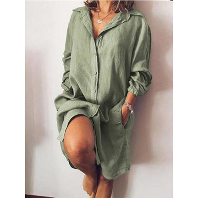 Éliane - Blouse Estivale En Lin Avec Coupe Fluide