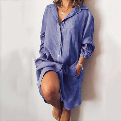Éliane - Blouse Estivale En Lin Avec Coupe Fluide