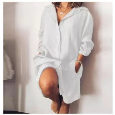 Éliane - Blouse Estivale En Lin Avec Coupe Fluide