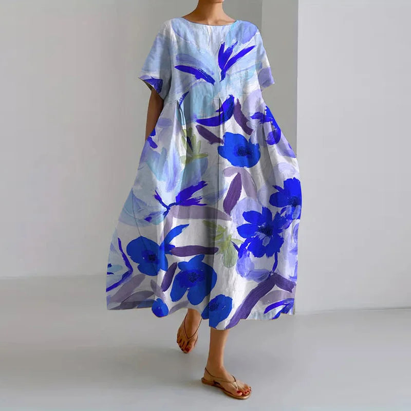 ISLA™ - Robe d'été à décolleté en V avec motif floral -