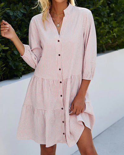 Suzanne - Robe à manches longues 100% coton avec une coupe fluide