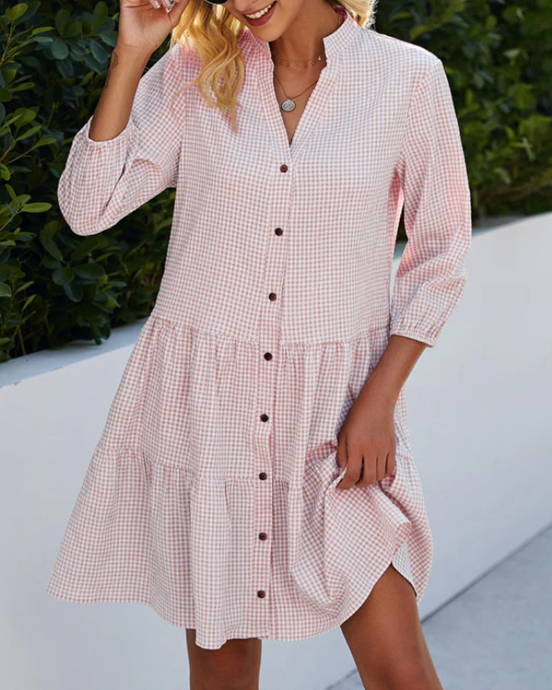 Suzanne - Robe à manches longues 100% coton avec une coupe fluide