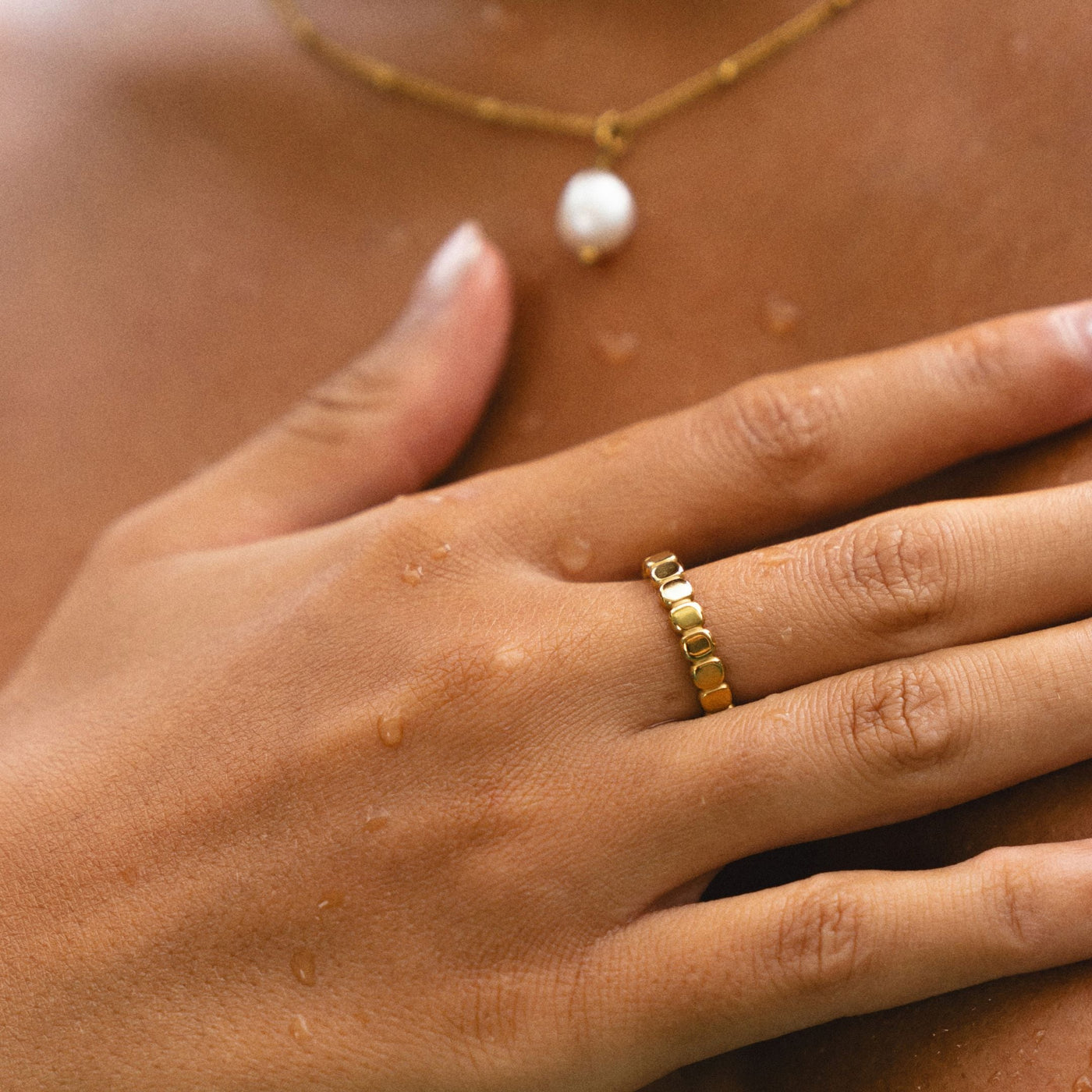 Bague Perlée