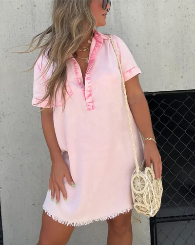 Vera™ - Robe chemise en denim élégante