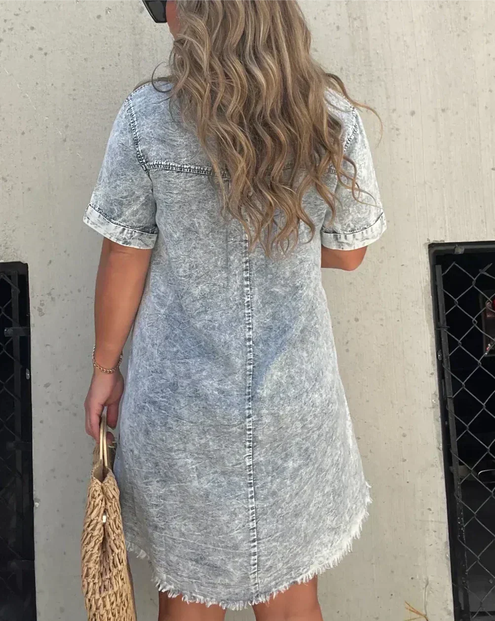 Vera™ - Robe chemise en denim élégante
