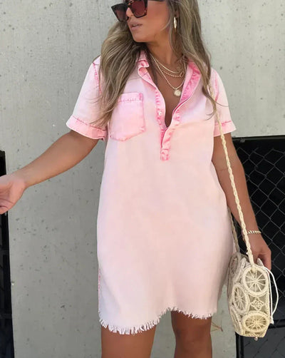 Vera™ - Robe chemise en denim élégante